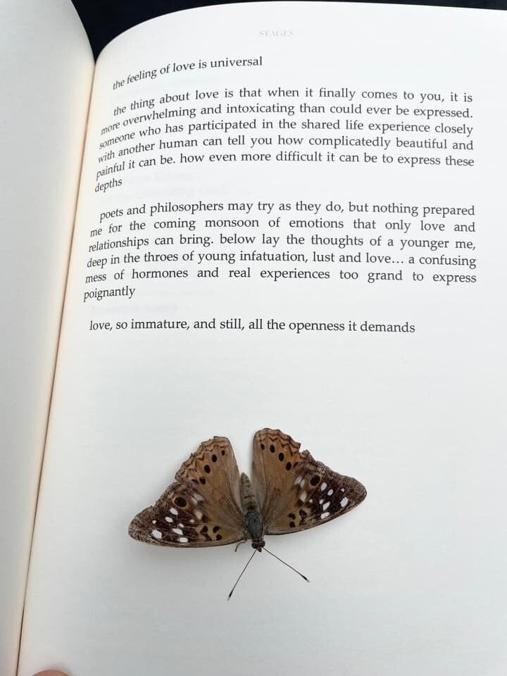 Stages by Jessa Leigh (( signed poetry book with a butterfly sticker and personalized note ))