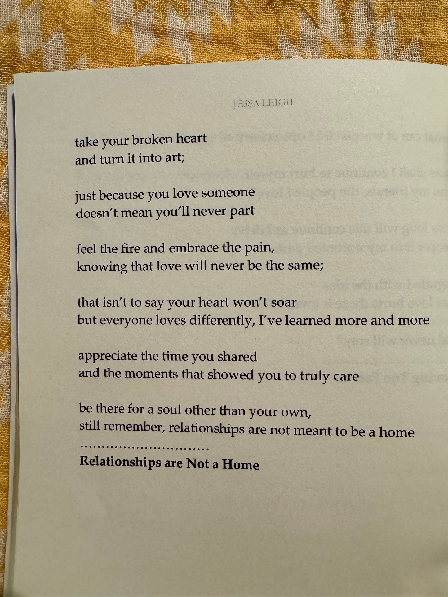 Stages by Jessa Leigh (( signed poetry book with a butterfly sticker and personalized note ))
