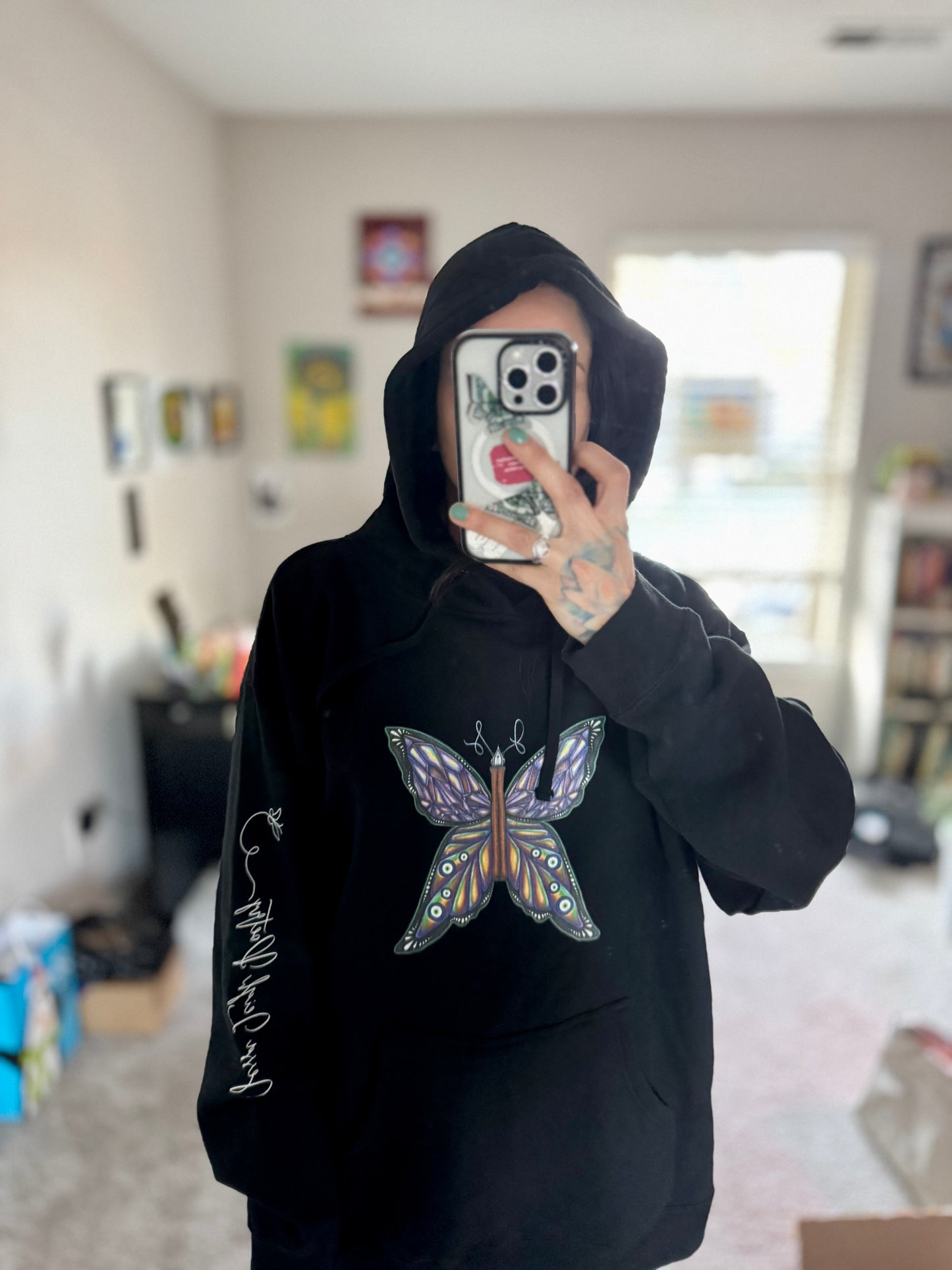 butterfly all gender midweight hoodie // Jessa Leigh Poetry