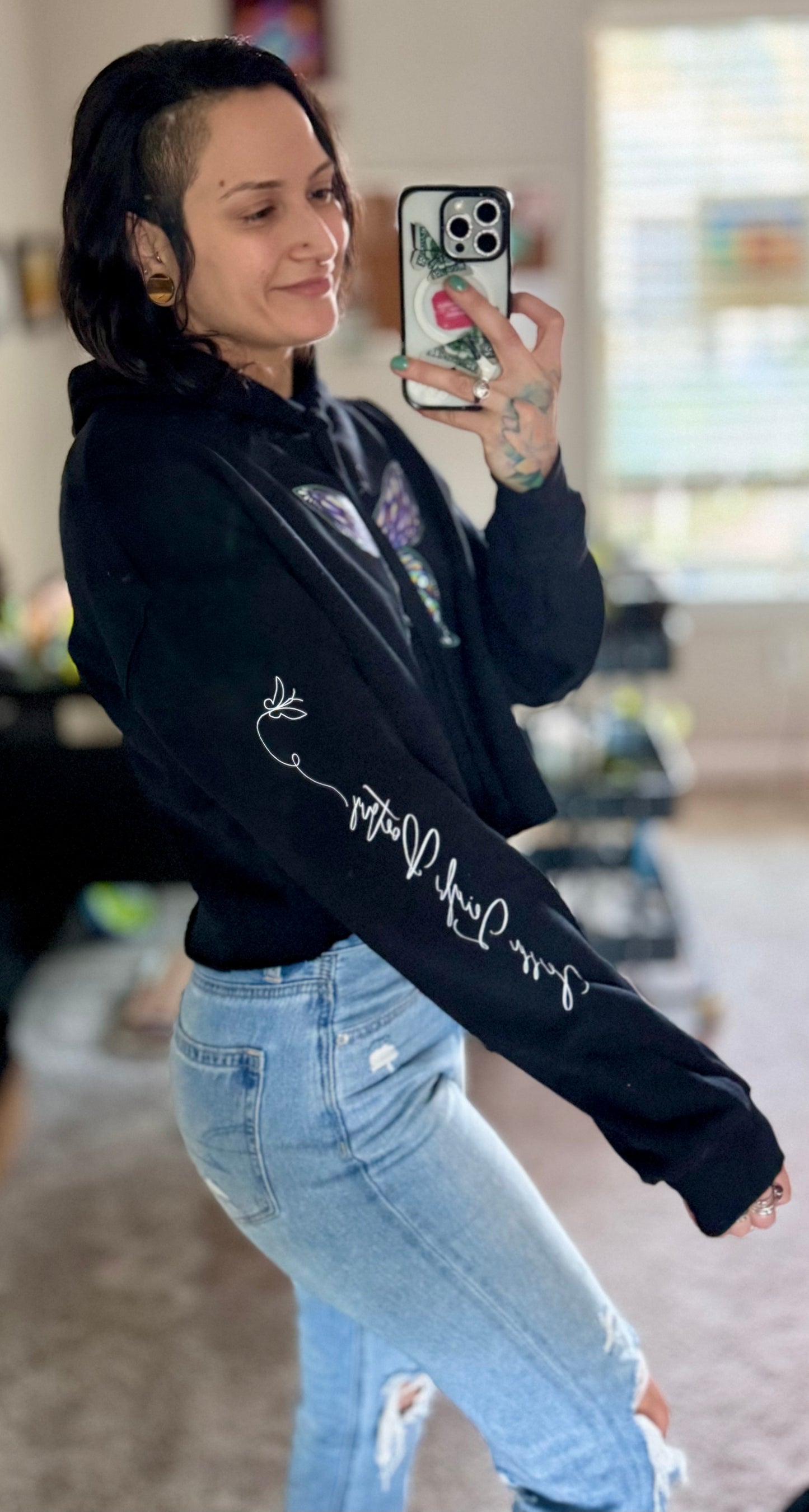 butterfly cropped hoodie // Jessa Leigh Poetry