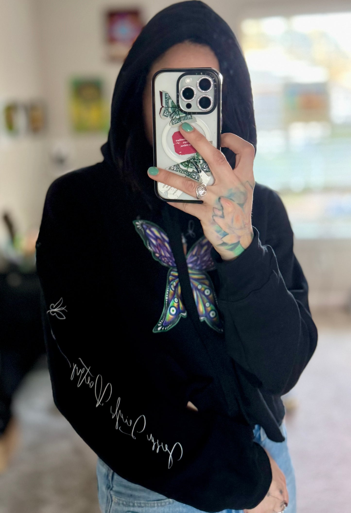 butterfly cropped hoodie // Jessa Leigh Poetry