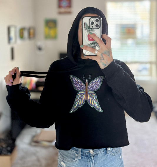 butterfly cropped hoodie // Jessa Leigh Poetry