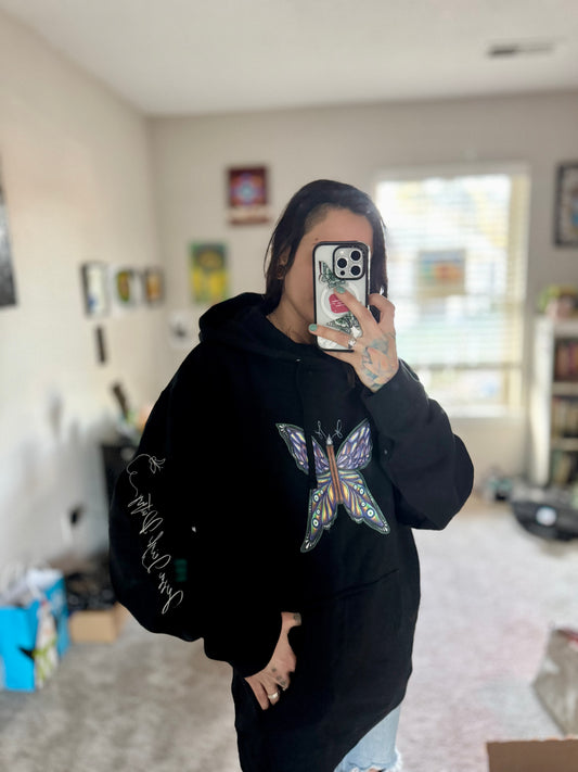 butterfly all gender midweight hoodie // Jessa Leigh Poetry